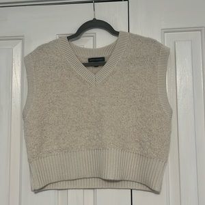 Cream Colored Banana Republic Alpaca Sweater Vest